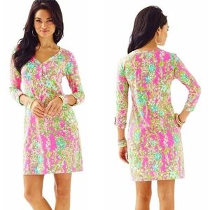 Lilly Pulutzer palmetto long sleeve Henley dress